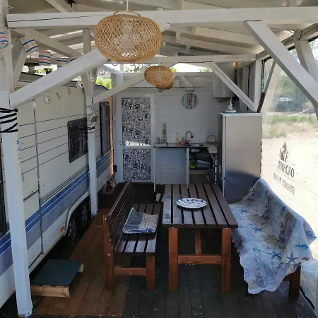 Campsite Sea Caravan/camper On The *