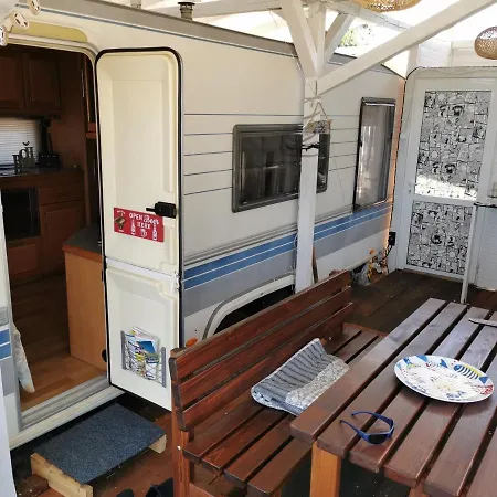 Campsite Sea Caravan/camper On The *